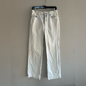 Dorothee Schumacher Denim Love Bleached Denim Pants in White Wash, size 3 / M